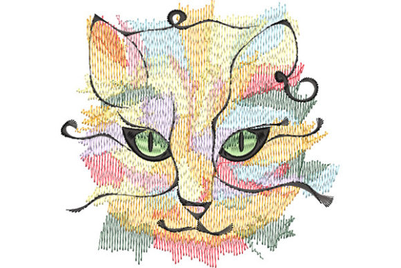 Abstract Cat Portrait