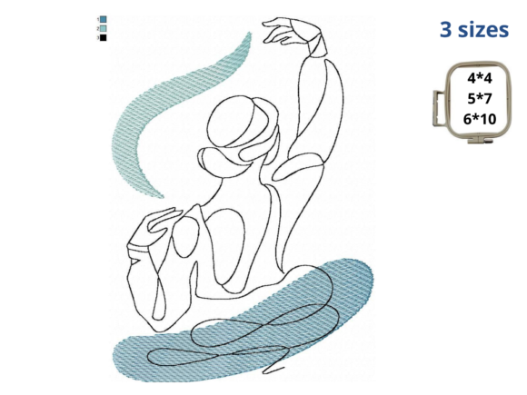 Ballerina One Line Art: A Seasonal Embroidery Review