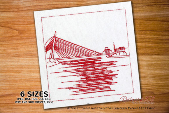 Seri Wawasan Bridge Embroidery Design