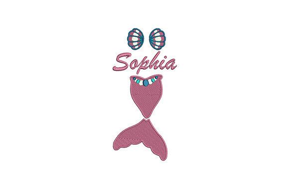 Sophia Mermaid: A Charming Embroidery Design for Personalized Gifts