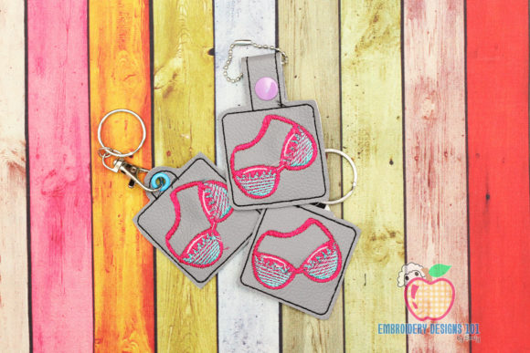 Swimwear Bra in the Hoop Keyfob