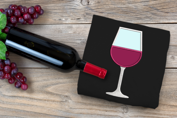 Wine Glass Applique