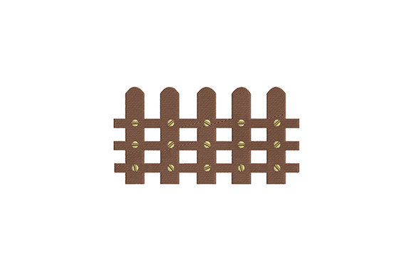 Wood Picket Fence Embroidery Design